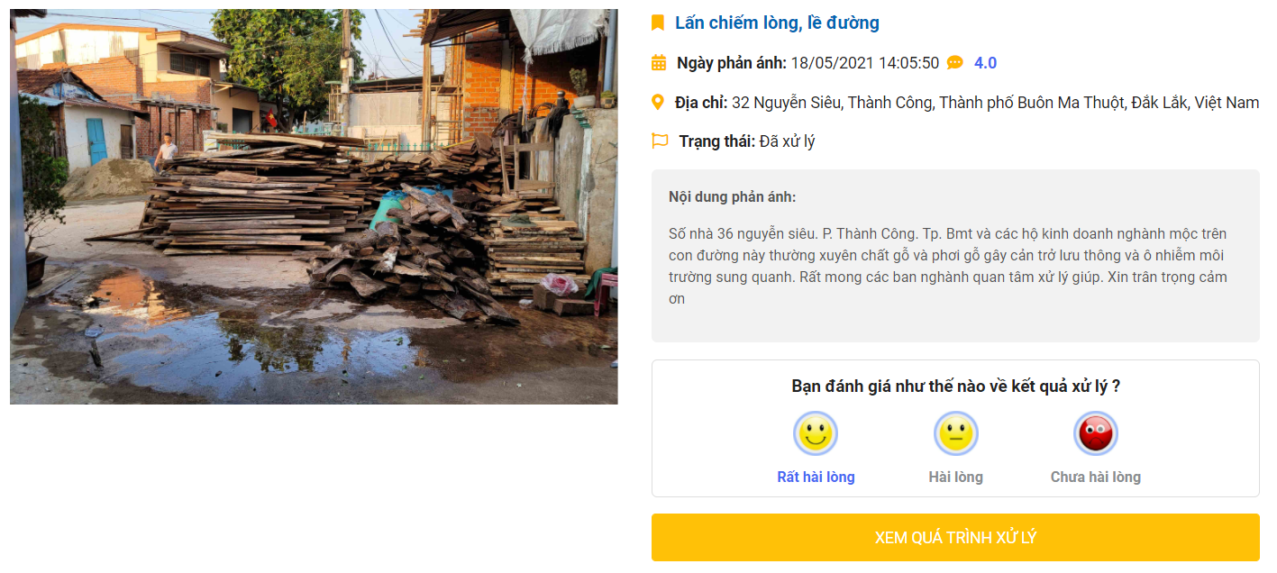 UBND phường Buôn Ma Thuột tiếp nhận và xử lý phản ánh của công dân trên Đắk Lắk trực tuyến